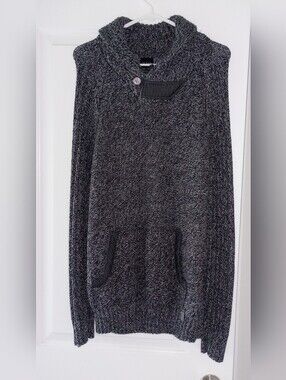 J.B. Holt Men's Black & White Long Sleeve Pullover Sweater Size XL